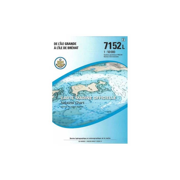 - - Carta náutica dobrada SHOM Atlântico / Canal da Mancha Norte da Bretanha e Canal da Mancha Oeste - N°19 - comptoirnautique.com