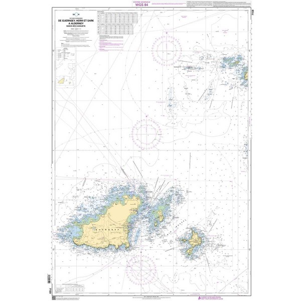 - - Carta náutica dobrada SHOM Atlântico / Canal da Mancha Norte da Bretanha e Canal da Mancha Oeste - N°27 - comptoirnautique.com