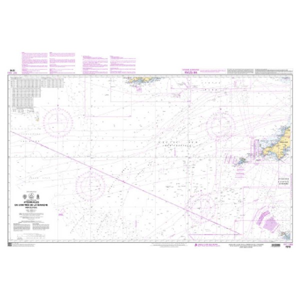 Carte marine pliée SHOM 7210L : Atterrages de l'entrée de La Manche - Mer Celtique dépliée - N°33 - comptoirnautique.com