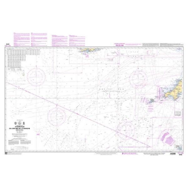 Carte marine pliée SHOM 7210L : Atterrages de l'entrée de La Manche - Mer Celtique dépliée - N°33 - comptoirnautique.com