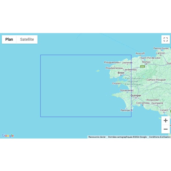 Carte marine pliée SHOM 7066L : De l'île Vierge à la Pointe de Penmarc'h - Abords de Brest zone de navigation - N°8 - comptoirnautique.com