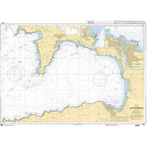 Carte marine pliée SHOM 7121L : Baie de Douarnenez dépliée - N°15 - comptoirnautique.com