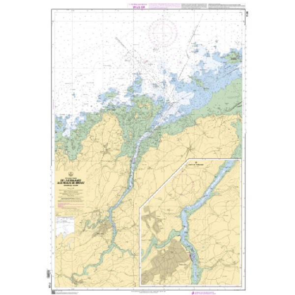 Carte marine pliée SHOM 7126L : De l'île Balanec aux Héaux-de-Bréhat - Cours du Jaudy dépliée - N°30 - comptoirnautique.com