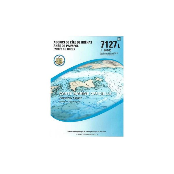 Carte marine pliée SHOM 7127L : Ile de Bréhat - Anse de Paimpol - Entrée du Trieux - 1 : 20 000 - N°31 - comptoirnautique.com