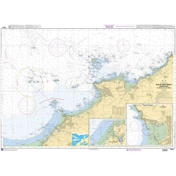 - --Carta náutica dobrada SHOM Norte da Bretanha Zona de Brest e Saint Malo - N°39 - comptoirnautique.com