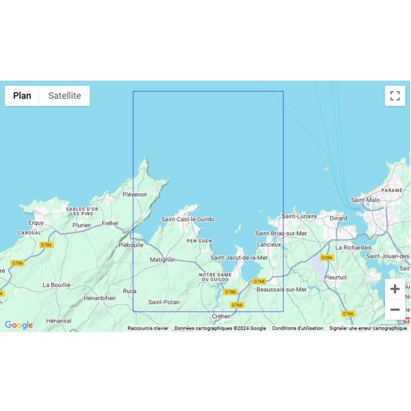 - --Carta náutica dobrada SHOM Norte da Bretanha Zona de Brest e Saint Malo - N°41 - comptoirnautique.com