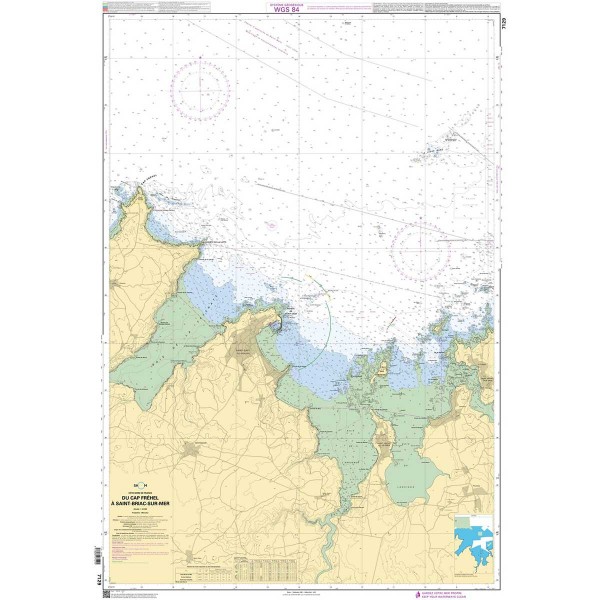 - --Carta náutica dobrada SHOM Norte da Bretanha Zona de Brest e Saint Malo - N°42 - comptoirnautique.com