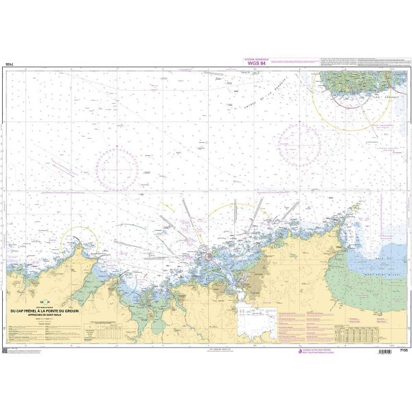 - --Carta náutica dobrada SHOM Norte da Bretanha Zona de Brest e Saint Malo - N°51 - comptoirnautique.com