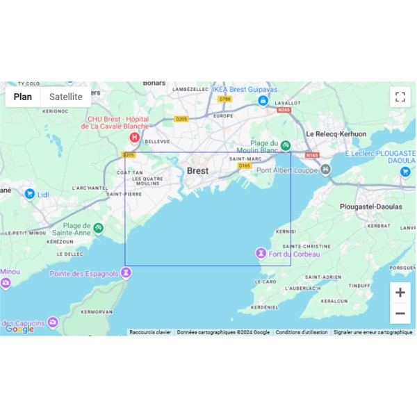 Carte marine pliée SHOM 7399L : Port de Brest zone de navigation - N°59 - comptoirnautique.com