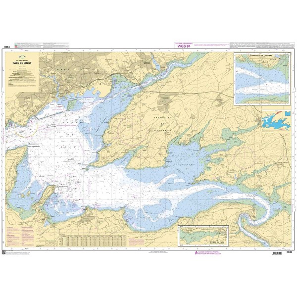 SHOM folded nautical chart - North Brittany - Brest and Saint-Malo areas - N°63 - comptoirnautique.com