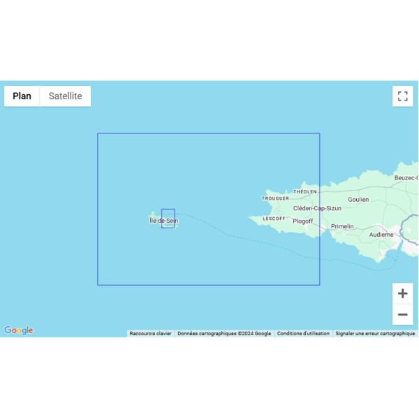 Carte marine pliée SHOM 7423L : Raz de Sein zone de navigation - N°68 - comptoirnautique.com