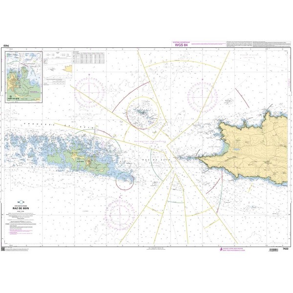 - --Carta náutica plegada SHOM Bretaña Norte Zonas de Brest y Saint Malo - N°69 - comptoirnautique.com