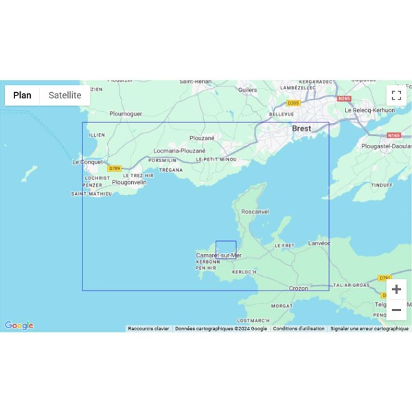 Carte marine pliée SHOM 7401L : Accès à la Rade de Brest zone de navigation - N°65 - comptoirnautique.com