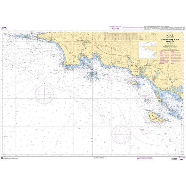 - - Carta náutica dobrada SHOM Sul da Bretanha Golfo de Morbihan e Baía de Quiberon - N°12 - comptoirnautique.com