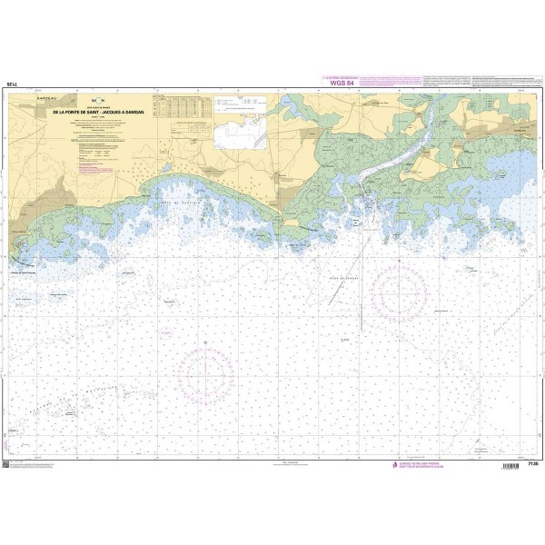 - - Carta náutica dobrada SHOM Sul da Bretanha Golfo de Morbihan e Baía de Quiberon - N°15 - comptoirnautique.com