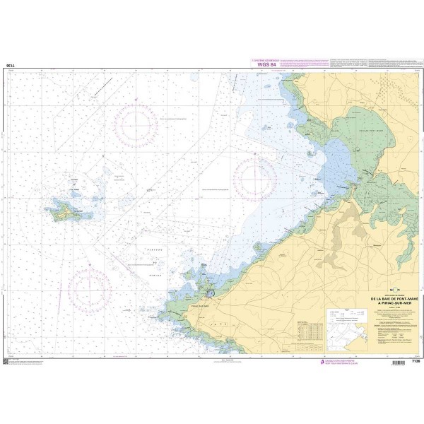 - - Carta náutica dobrada SHOM Sul da Bretanha Golfo de Morbihan e Baía de Quiberon - N°18 - comptoirnautique.com