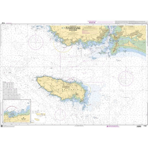 - - Carta náutica dobrada SHOM Sul da Bretanha Golfo de Morbihan e Baía de Quiberon - N°27 - comptoirnautique.com