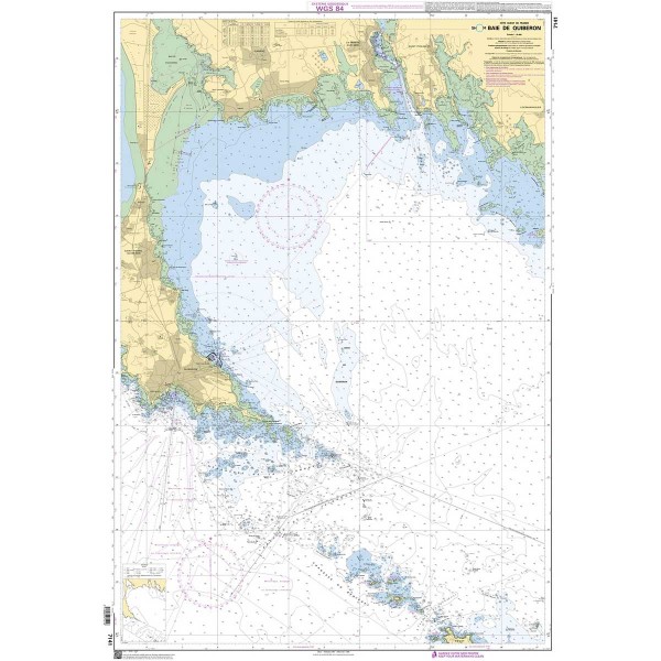 - - Carta náutica SHOM plegada Bretaña Meridional Golfo de Morbihan y bahía de Quiberon - N°33 - comptoirnautique.com