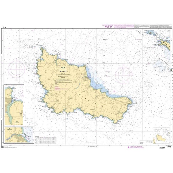 - - Carta náutica SHOM plegada Bretaña Meridional Golfo de Morbihan y bahía de Quiberon - N°36 - comptoirnautique.com