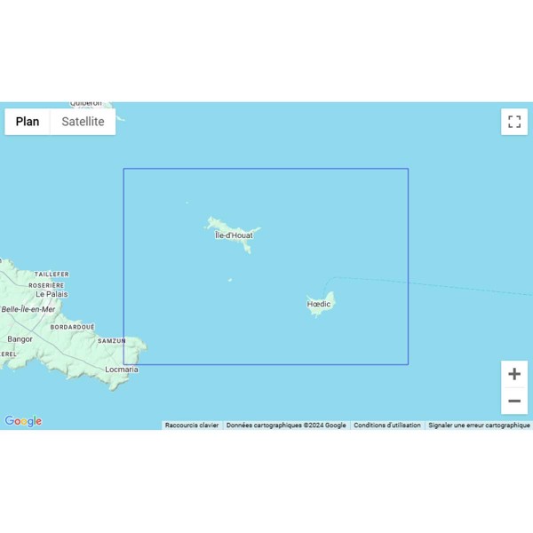 Carte marine pliée SHOM 7143L : Abords des Îles de Houat et de Hoëdic zone de navigation - N°38 - comptoirnautique.com