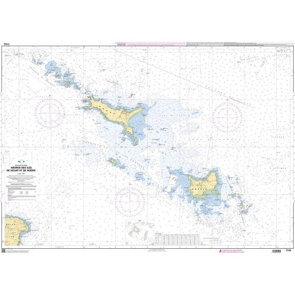 - - Carta náutica dobrada SHOM Sul da Bretanha Golfo de Morbihan e Baía de Quiberon - N°39 - comptoirnautique.com