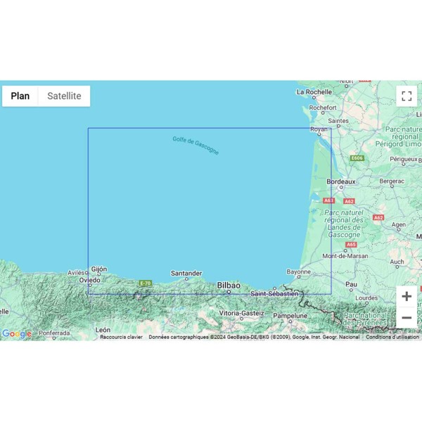 - - Carta náutica dobrada SHOM Atlantique Golfo da Biscaia - N°2 - comptoirnautique.com