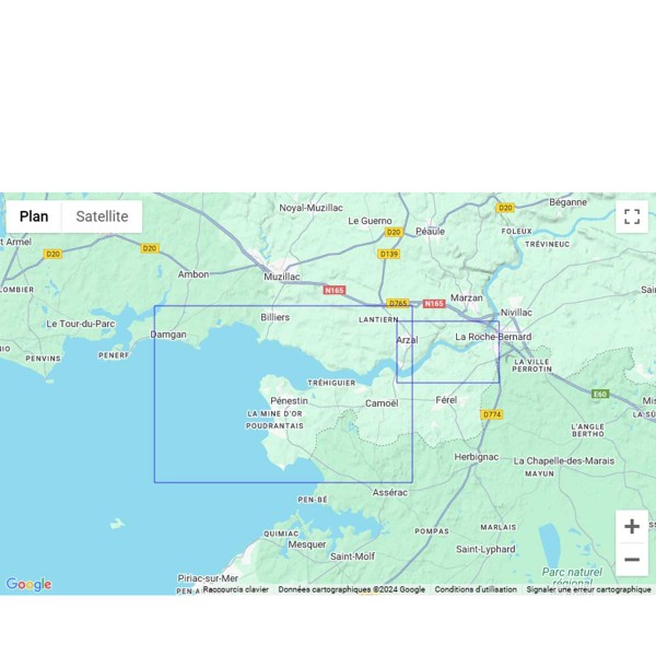 Carte marine pliée SHOM 7144L : Embouchure de la Vilaine - De Damgan à La Roche-Bernard zone de navigation - N°11 - comptoirnautique.com