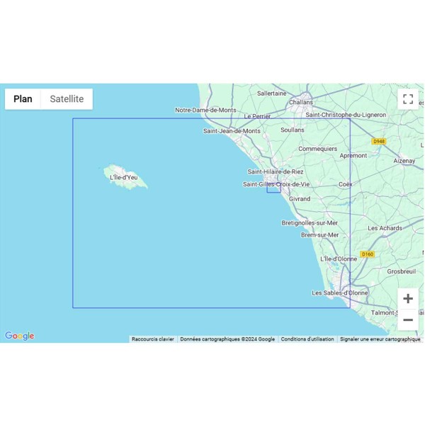 SHOM folded nautical chart - Atlantique - Bay of Biscay - N°14 - comptoirnautique.com