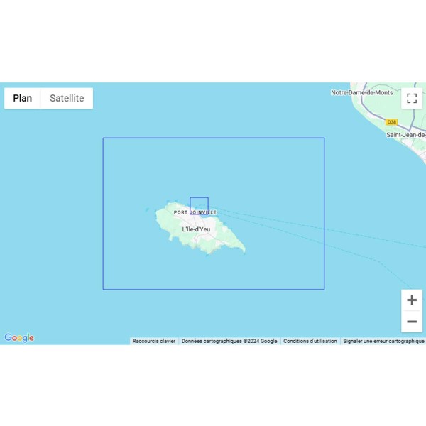 Carte marine pliée SHOM 7410L : Île d'Yeu zone de navigation - N°20 - comptoirnautique.com