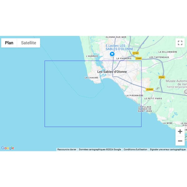 Carte marine pliée SHOM 7411L : Port des Sables-d'Olonne zone de navigation - N°23 - comptoirnautique.com