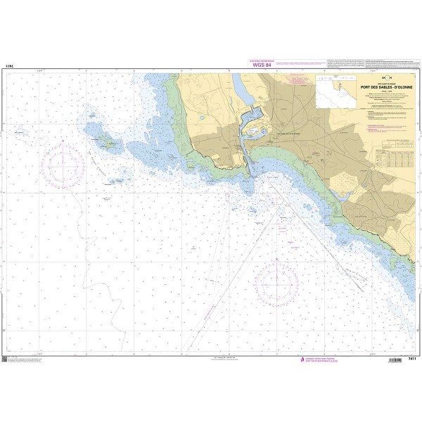 SHOM folded nautical chart - Atlantique - Bay of Biscay - N°24 - comptoirnautique.com