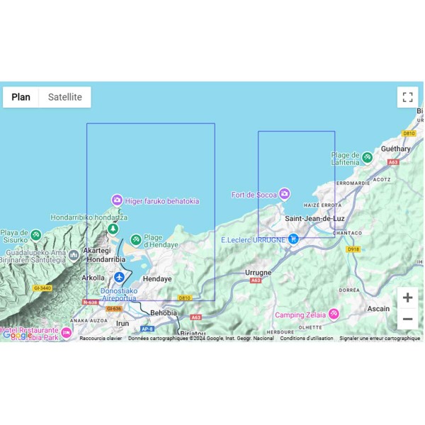 Carte marine pliée SHOM 7431L : Baies de Fontarabie et de Saint-Jean-de-Luz zone de navigation - N°50 - comptoirnautique.com