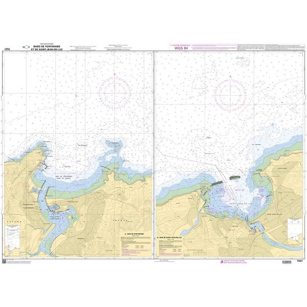 - - Carta náutica dobrada SHOM Atlantique Golfo da Biscaia - N°51 - comptoirnautique.com