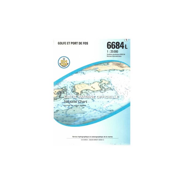 Carte marine pliée SHOM 6684L : Golfe et Port de Fos - 1 : 25 000 - N°1 - comptoirnautique.com