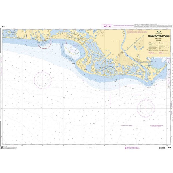 Carte marine pliée SHOM - Méditerranée - Littoral Ouest (Port-Barcarès à Marseille) - N°6 - comptoirnautique.com