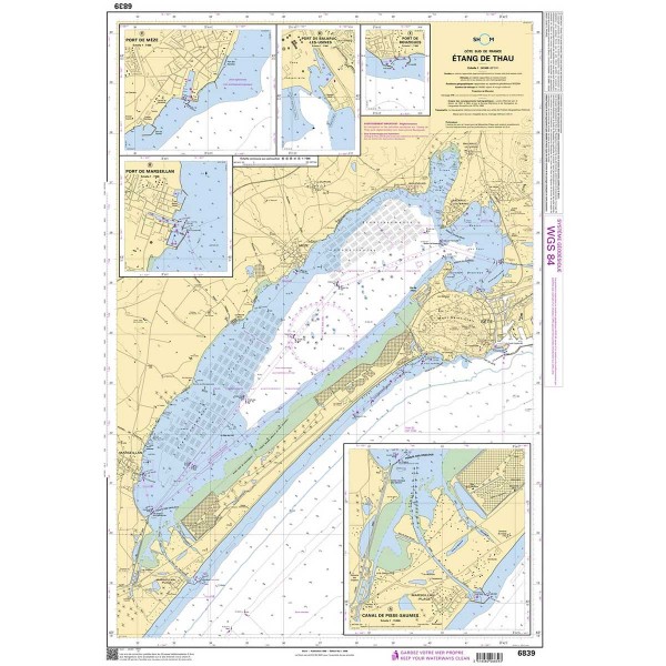 Carte marine pliée SHOM - Méditerranée - Littoral Ouest (Port-Barcarès à Marseille) - N°12 - comptoirnautique.com