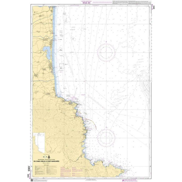 Carte marine pliée SHOM 6843L : Du Cabo Creus à Port-Barcarès dépliée - N°15 - comptoirnautique.com