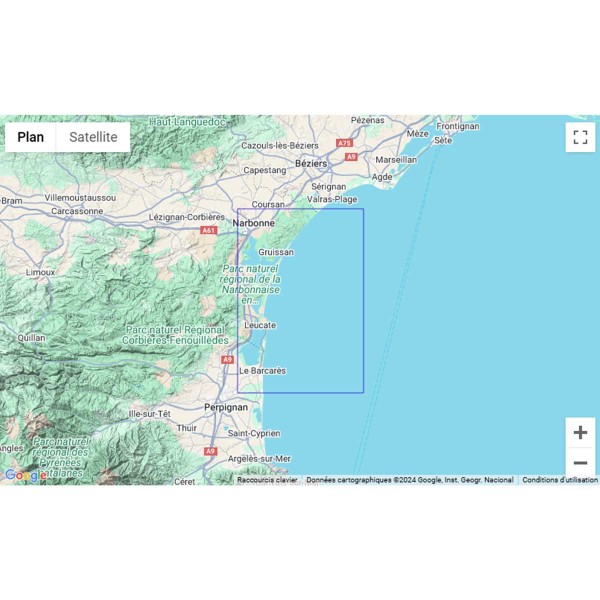 Carte marine pliée SHOM 6844L : De Port-Barcarès à l'embouchure de l'Aude - Leucate - Bages - Gruissan zone de navigation - N°17 - comptoirnautique.com
