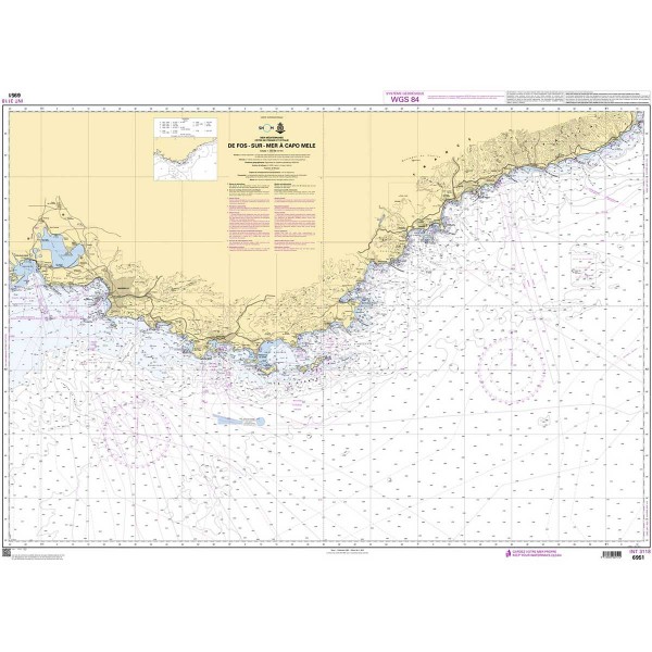 Carte marine pliée SHOM - Méditerranée - Littoral Ouest (Port-Barcarès à Marseille) - N°24 - comptoirnautique.com