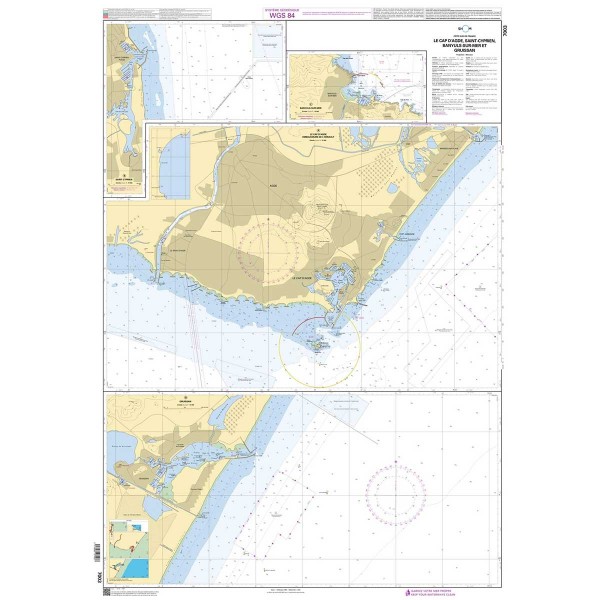 Carte marine pliée SHOM - Méditerranée - Littoral Ouest (Port-Barcarès à Marseille) - N°27 - comptoirnautique.com