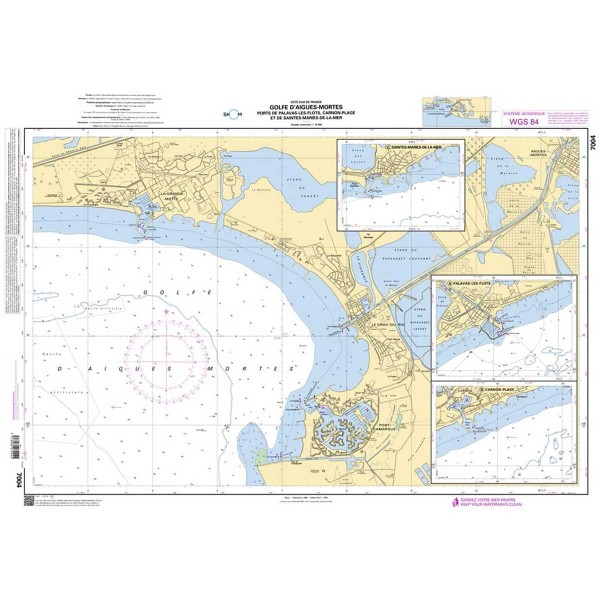 Carte marine pliée SHOM - Méditerranée - Littoral Ouest (Port-Barcarès à Marseille) - N°30 - comptoirnautique.com