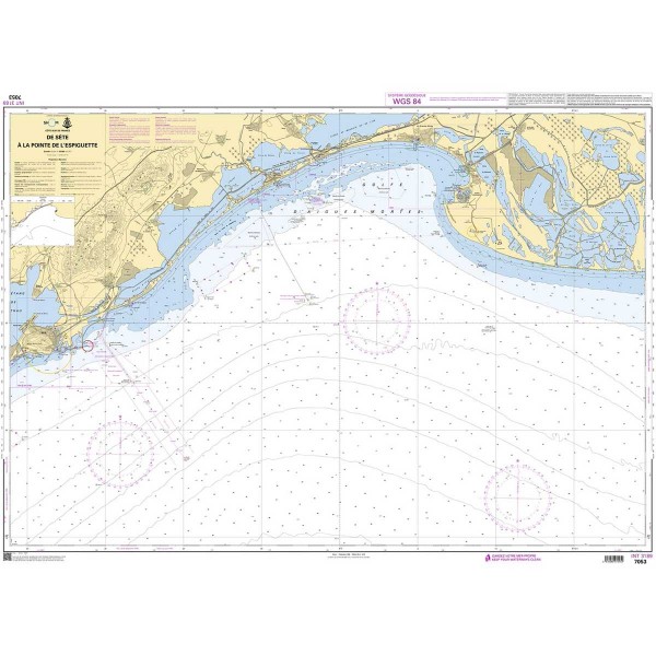 Carte marine pliée SHOM - Méditerranée - Littoral Ouest (Port-Barcarès à Marseille) - N°33 - comptoirnautique.com