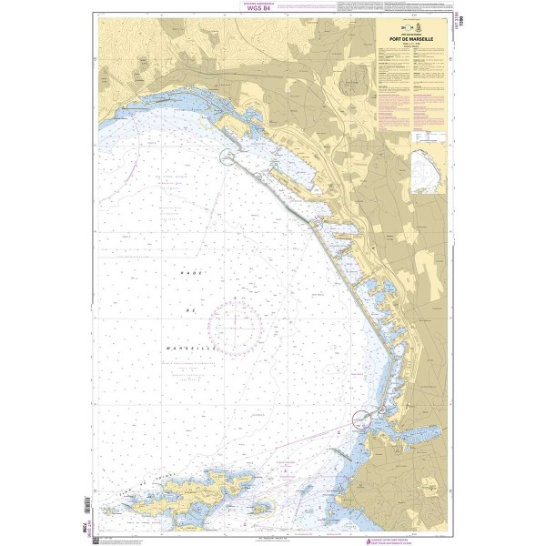 Carte marine pliée SHOM - Méditerranée - Littoral Ouest (Port-Barcarès à Marseille) - N°39 - comptoirnautique.com