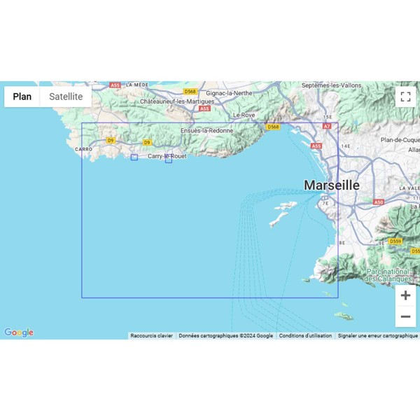 Carte marine pliée SHOM - Méditerranée - Littoral Ouest (Port-Barcarès à Marseille) - N°44 - comptoirnautique.com