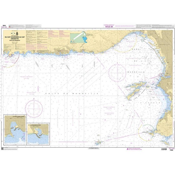 Carte marine pliée SHOM - Méditerranée - Littoral Ouest (Port-Barcarès à Marseille) - N°45 - comptoirnautique.com