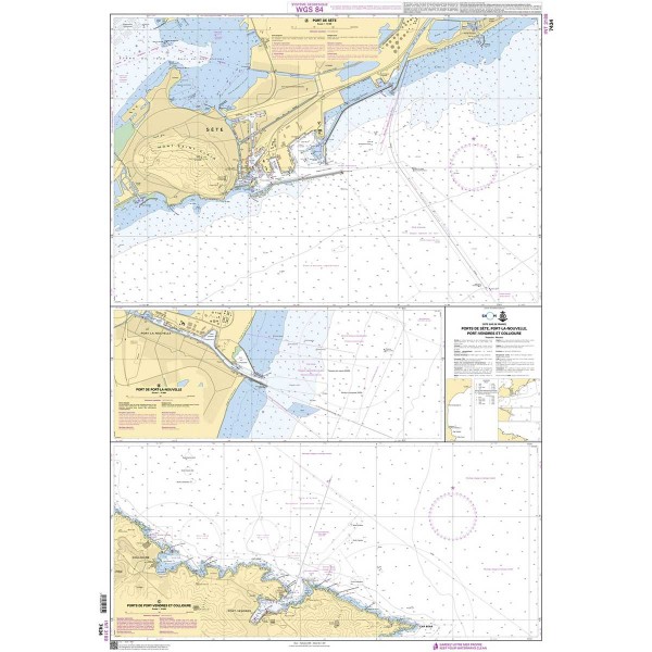 Carte marine pliée SHOM - Méditerranée - Littoral Ouest (Port-Barcarès à Marseille) - N°48 - comptoirnautique.com