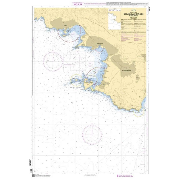 Carte marine pliée SHOM - Méditerranée - Littoral Est (Marseille à Monaco) - N°3 - comptoirnautique.com