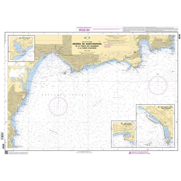 Carte marine pliée SHOM - Méditerranée - Littoral Est (Marseille à Monaco) - N°15 - comptoirnautique.com