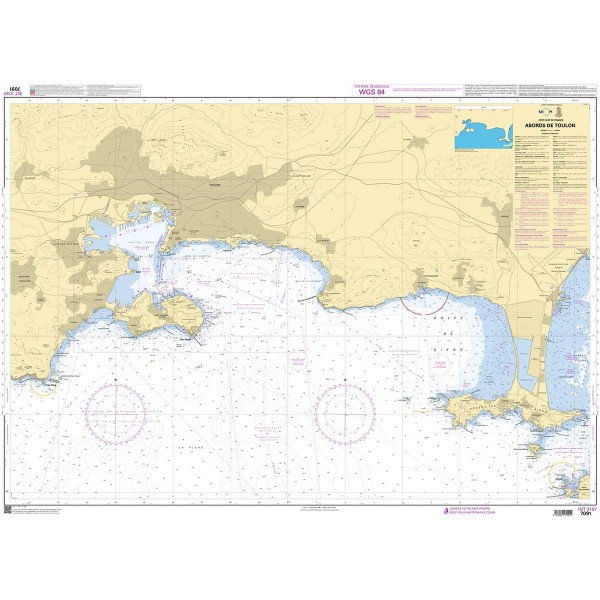 Carte marine pliée SHOM - Méditerranée - Littoral Est (Marseille à Monaco) - N°18 - comptoirnautique.com