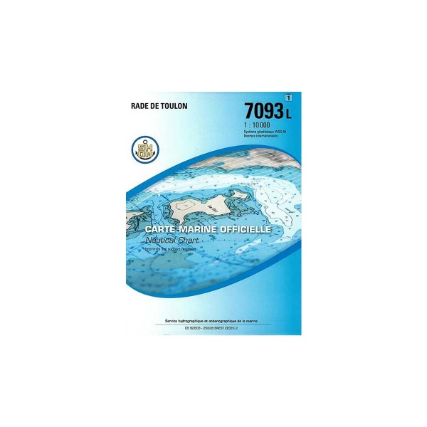 Carte marine pliée SHOM 7093L : Rade de Toulon - 1 : 10 000 - N°19 - comptoirnautique.com